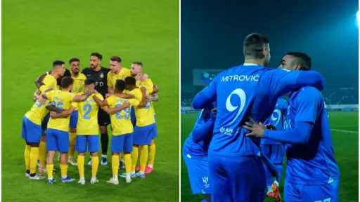 تشكيل النصر والهلال ضد استقلال...